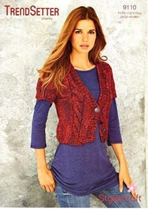 Stylecraft 9110 Adult Bolero Chunky Knitting Pattern