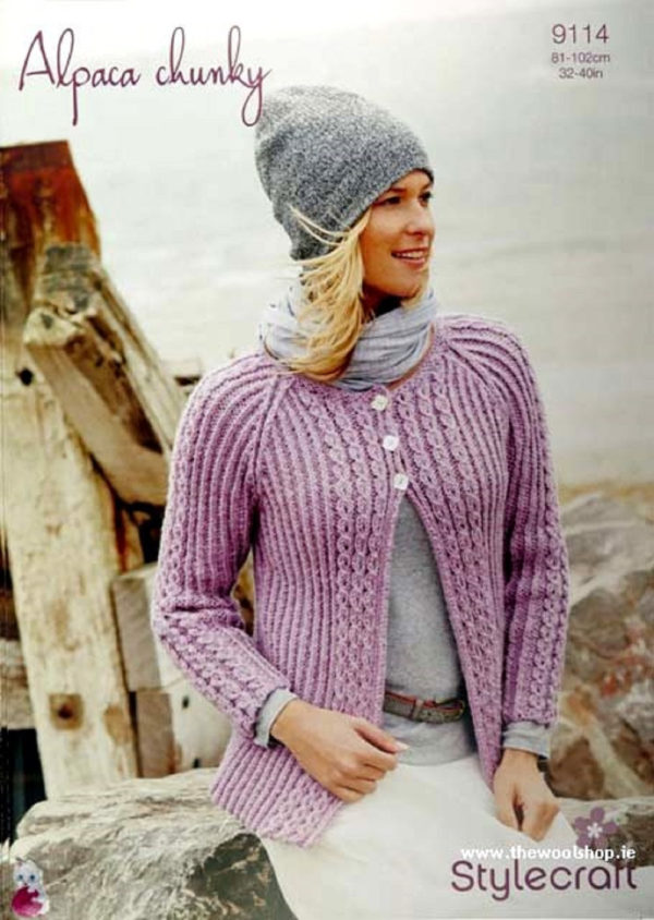 Stylecraft 9114 Adult Cardigan Chunky Knitting Pattern