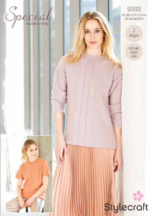 Stylecraft 9393 Sweater Top DK Knitting Pattern