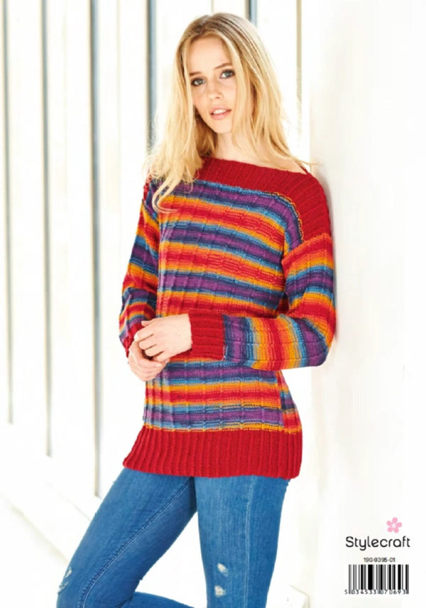 Stylecraft 9395 Sweater Jacket DK Knitting Pattern