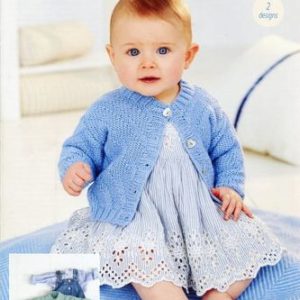 Stylecraft 9500 Baby DK Sweater, Cardigan Knitting Pattern