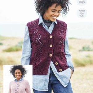 Stylecraft 9813 Adult Chunky Waistcoat Sweater Knitting Pattern