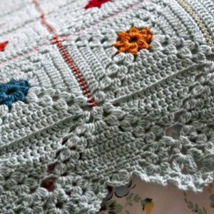 Cherry Heart Forget Me Not Dots Blanket Yarn Pack