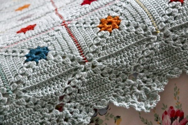 Cherry Heart Forget Me Not Dots Blanket Yarn Pack