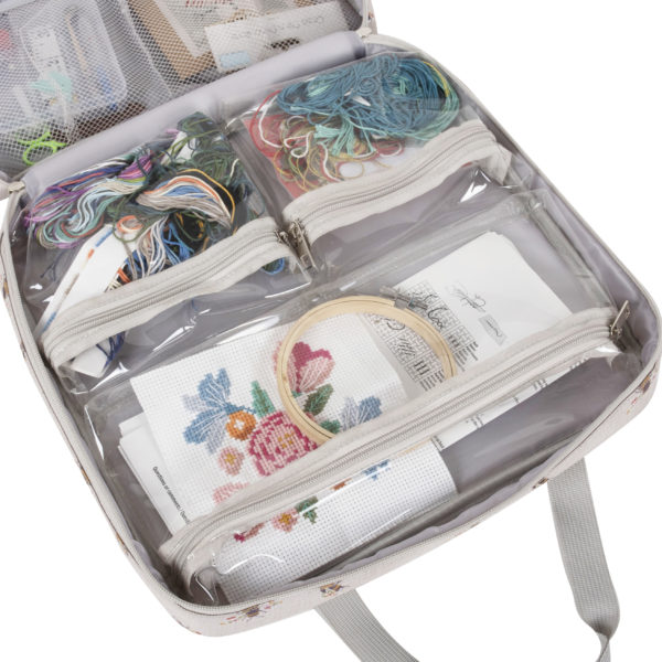 Hobby Gift Project Storage Bag With Embroidery Hoop Pocket