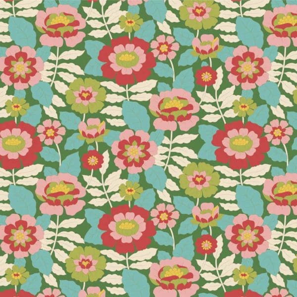 Tilda Fabric on Bolt Wallflower 10mx110cm Beverly Green