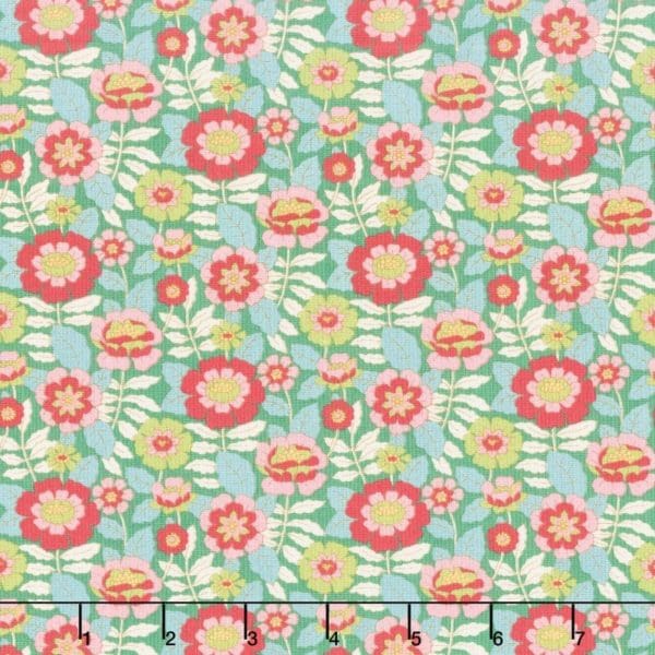 Tilda Fabric on Bolt Wallflower 10mx110cm Beverly Green