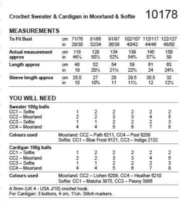 Stylecraft 10178 Chunky Adult Cardigan Sweater Crochet Pattern - Image 5