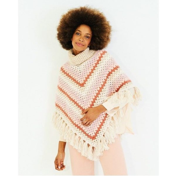 Stylecraft 10169 Adult Aran Poncho Crochet Pattern - Image 4