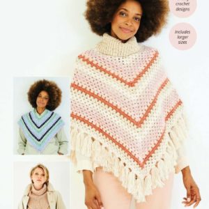 Stylecraft 10169 Adult Aran Poncho Crochet Pattern