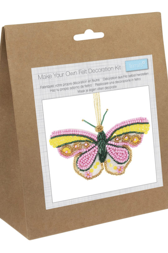 Trimits Beaded Butterfly Felt Decoration Kit