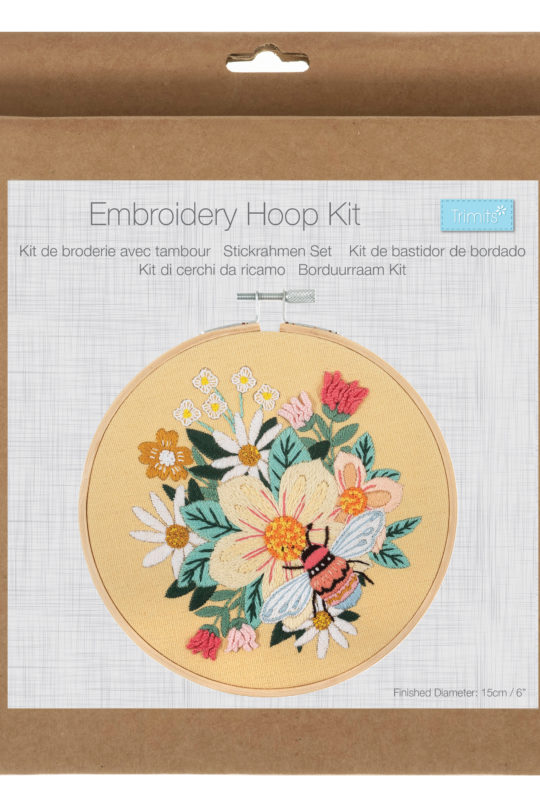 Trimits Buzzy Bee Embroidery Kit with Hoop