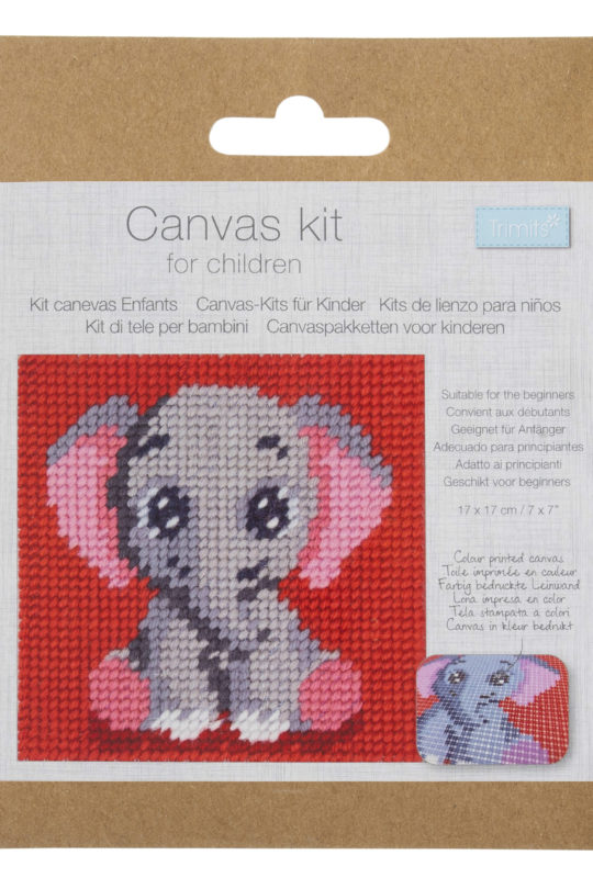 Trimits Children’s Elephant Half Stitch Tapestry Kit