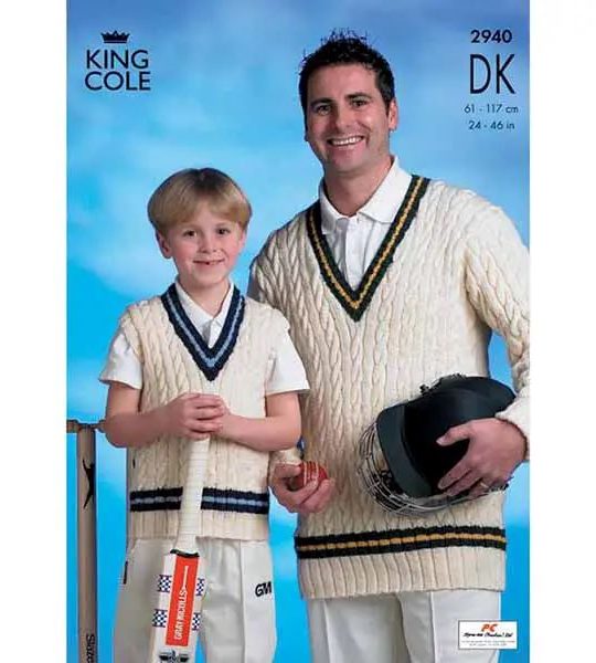 King Cole 2940 DK Knitting Cricket Pattern