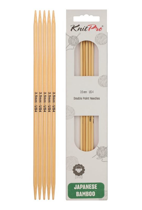 KnitPro Bamboo Double-Pointed Knitting Needles 20cm Set of 5