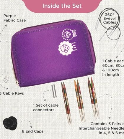 KnitPro Symfonie 2 Starter Set Interchangeable Circular Knitting Needles