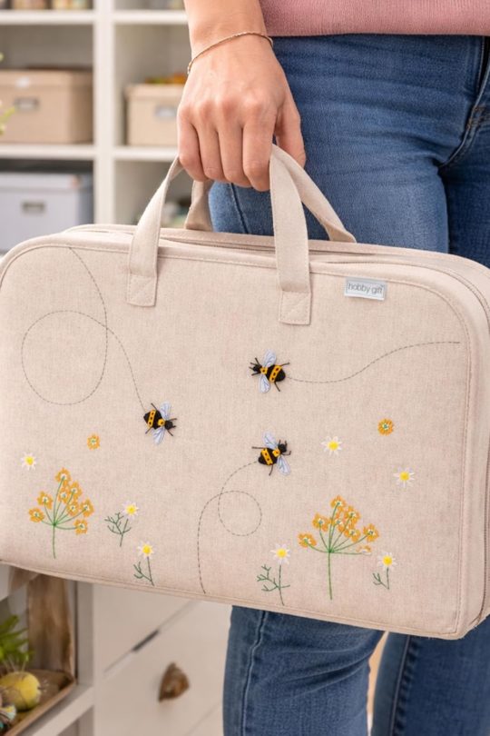 Hobby Gift Linen Bee Large Project Case