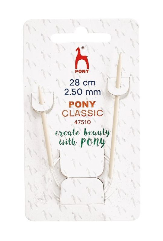 Pony Circular Knitting Pins Fixed Sock Needles 28cm x 2.50mm
