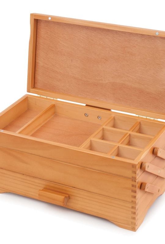 Milward Pine Wood Cantilever Craft Box
