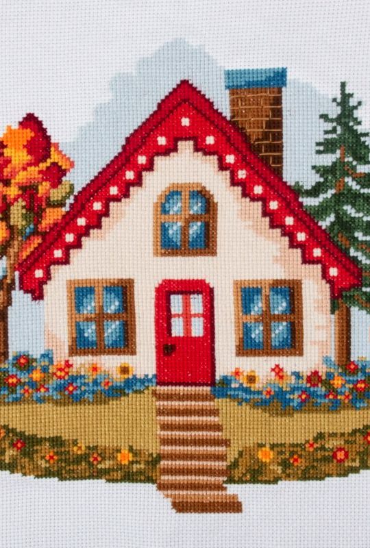 Trimits Counted Cross Stitch Kit Large Home Design