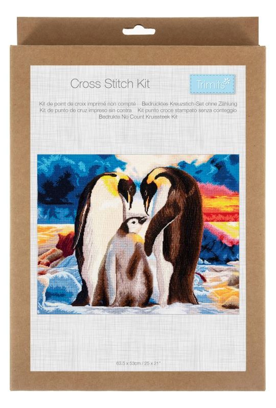 Trimits Penguins Extra Large Counted Cross Stitch Kit