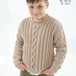 King Cole 6532 Children's Aran Knitting Pattern